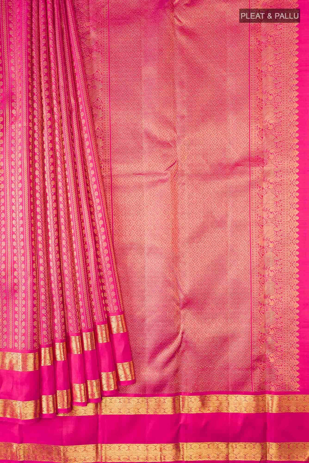 Pink Kanchipuram Silk Saree