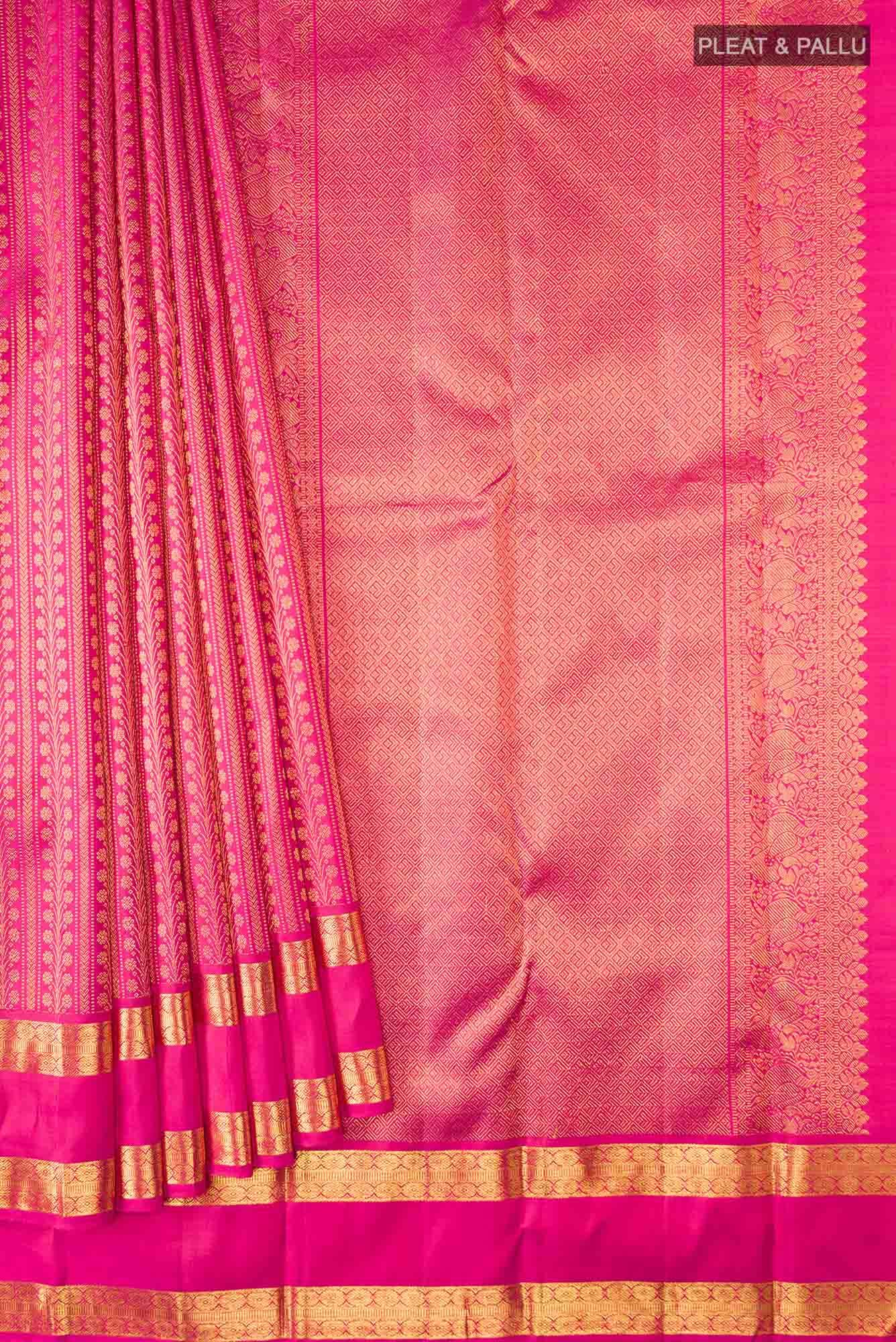 Pink Kanchipuram Silk Saree