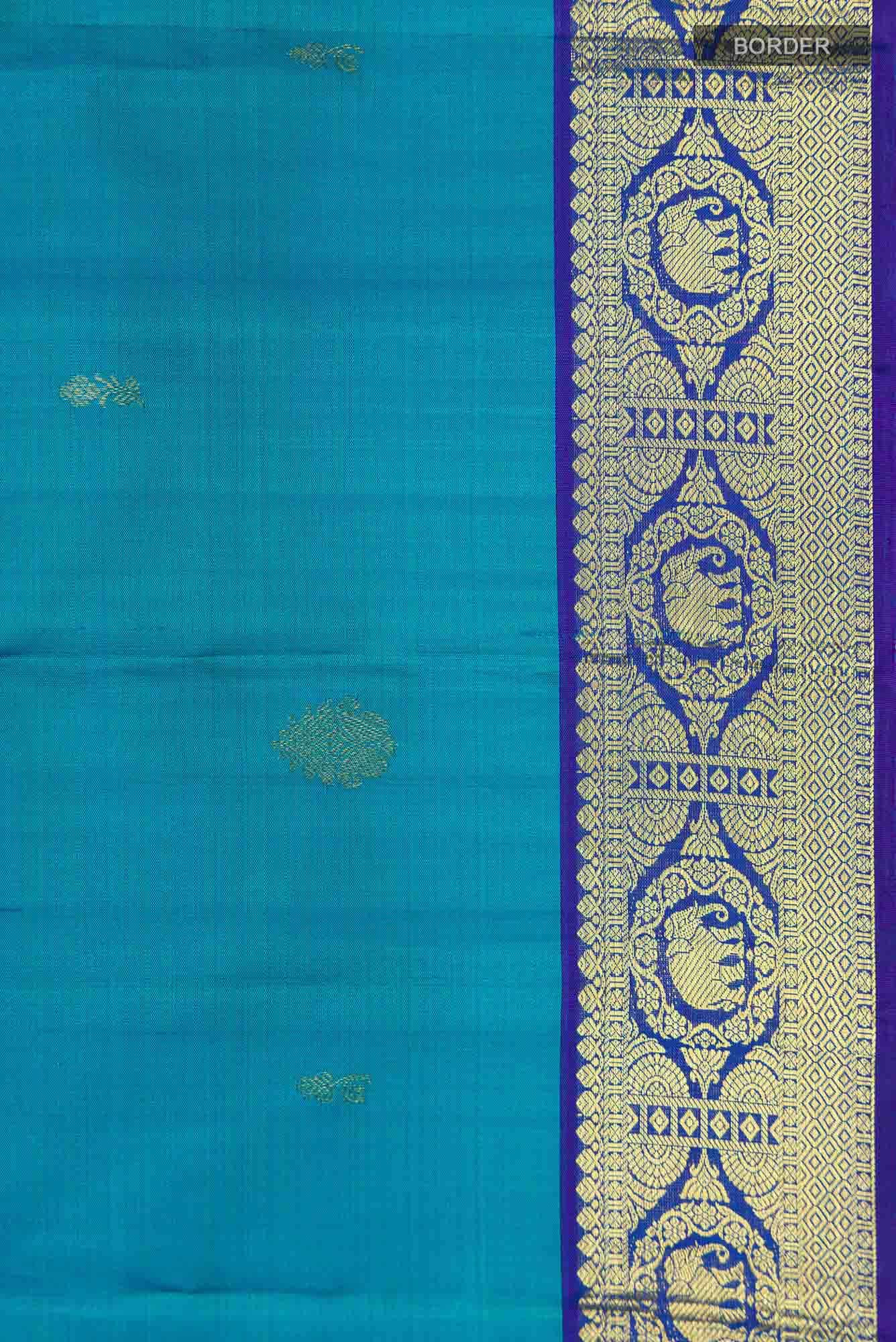 Blue Kanchipuram Silk Saree