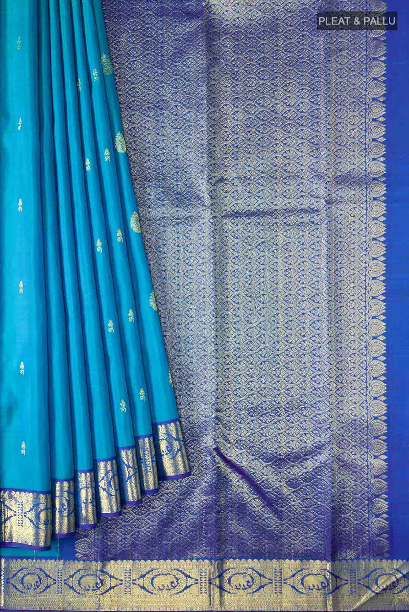 Blue Kanchipuram Silk Saree