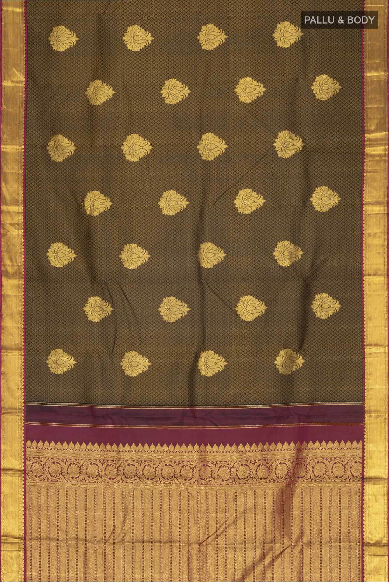 Black Kanchipuram Silk Saree
