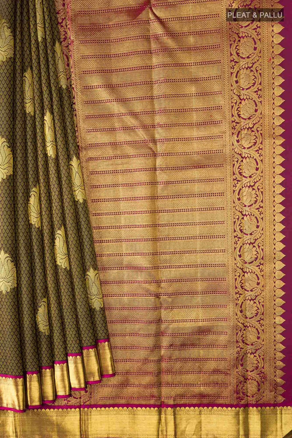 Black Kanchipuram Silk Saree