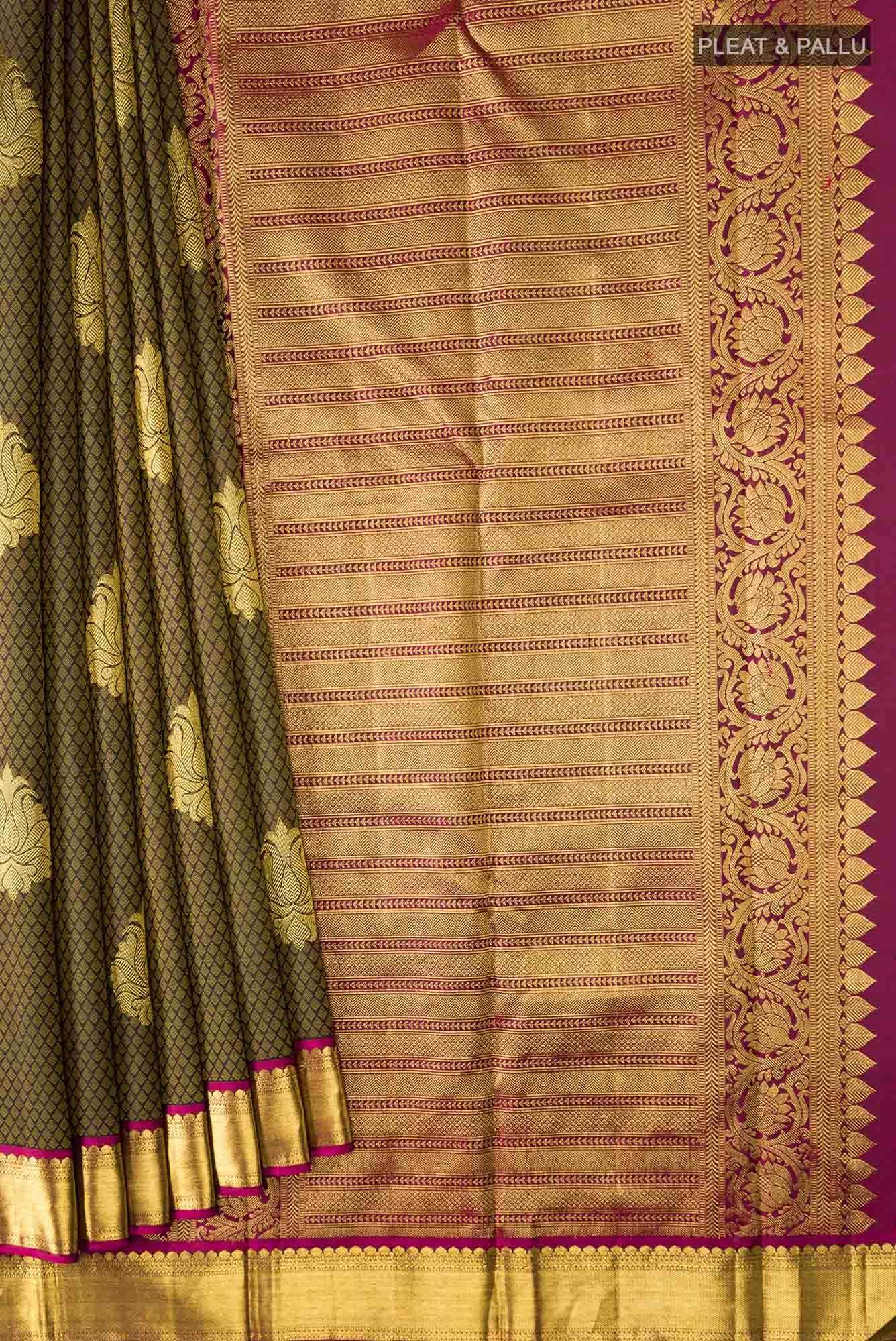 Black Kanchipuram Silk Saree
