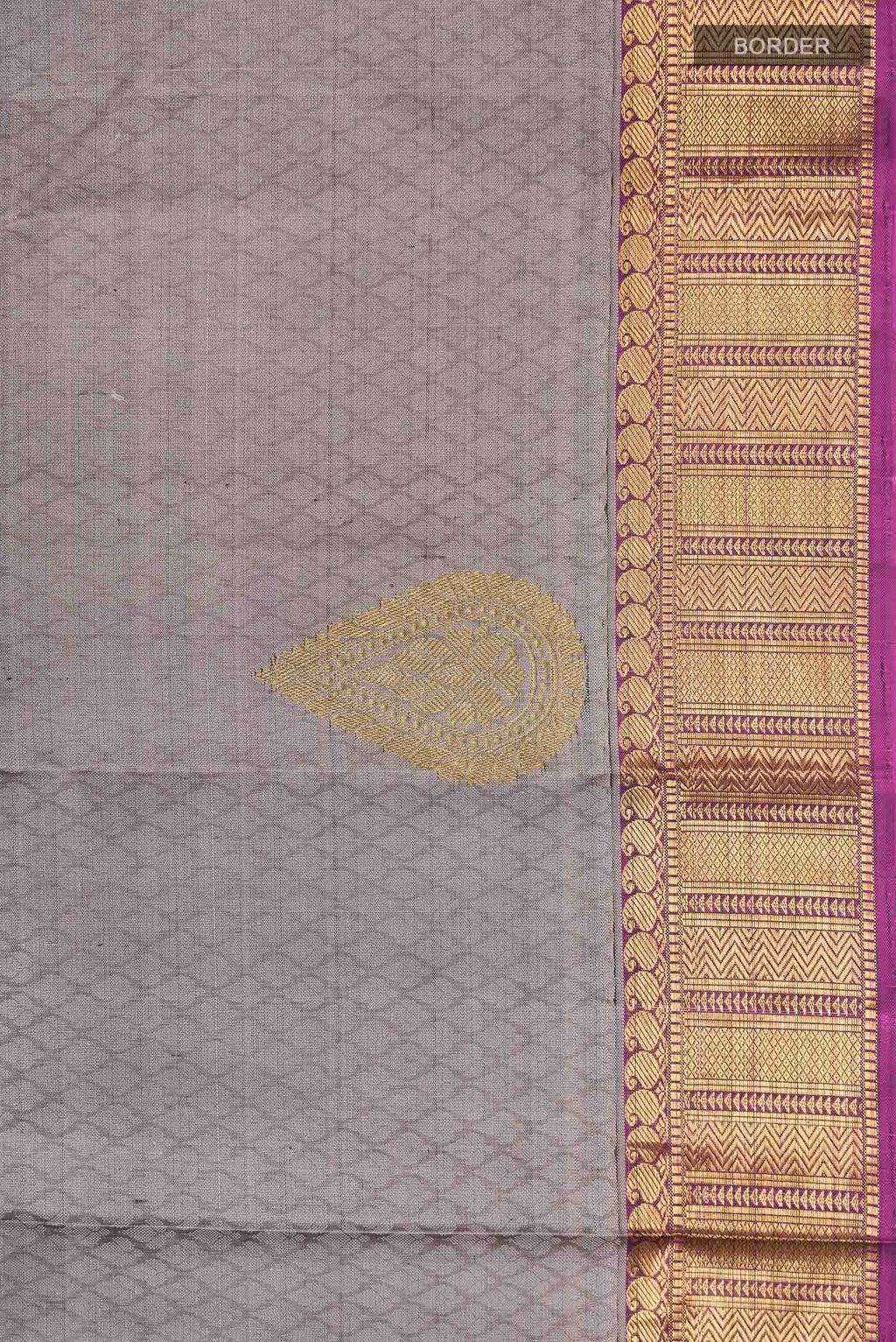 Grey Kanchipuram Silk Saree