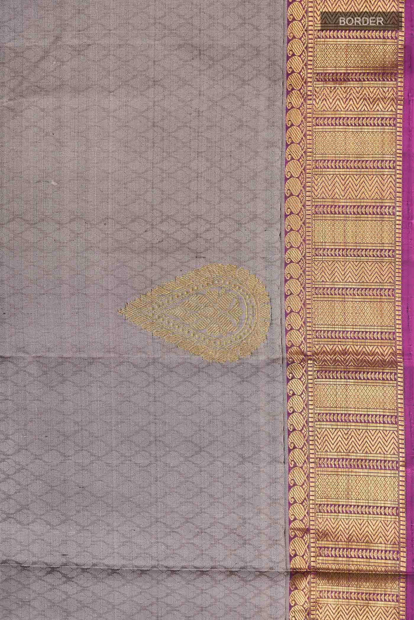 Grey Kanchipuram Silk Saree