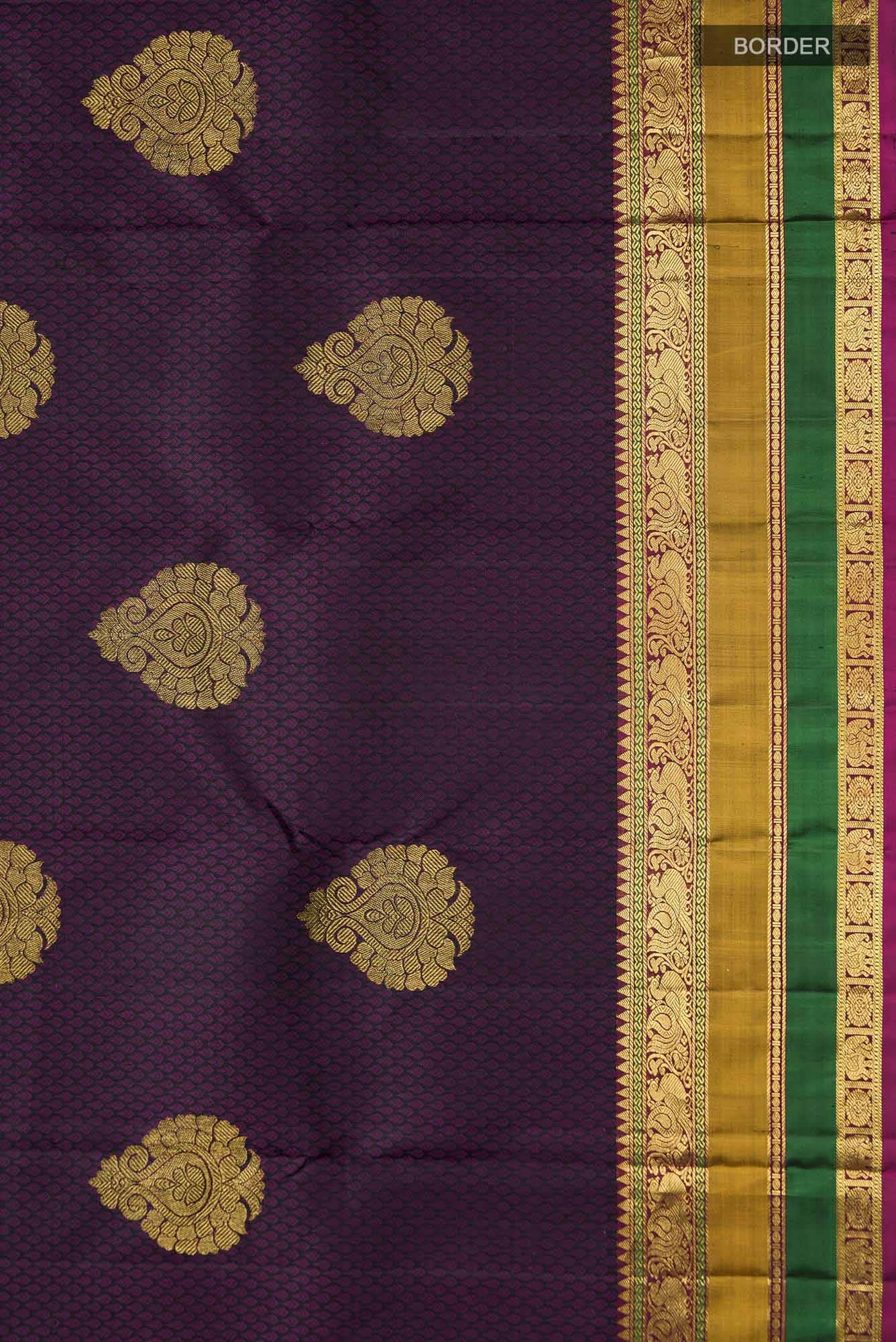 Black Kanchipuram Silk Saree