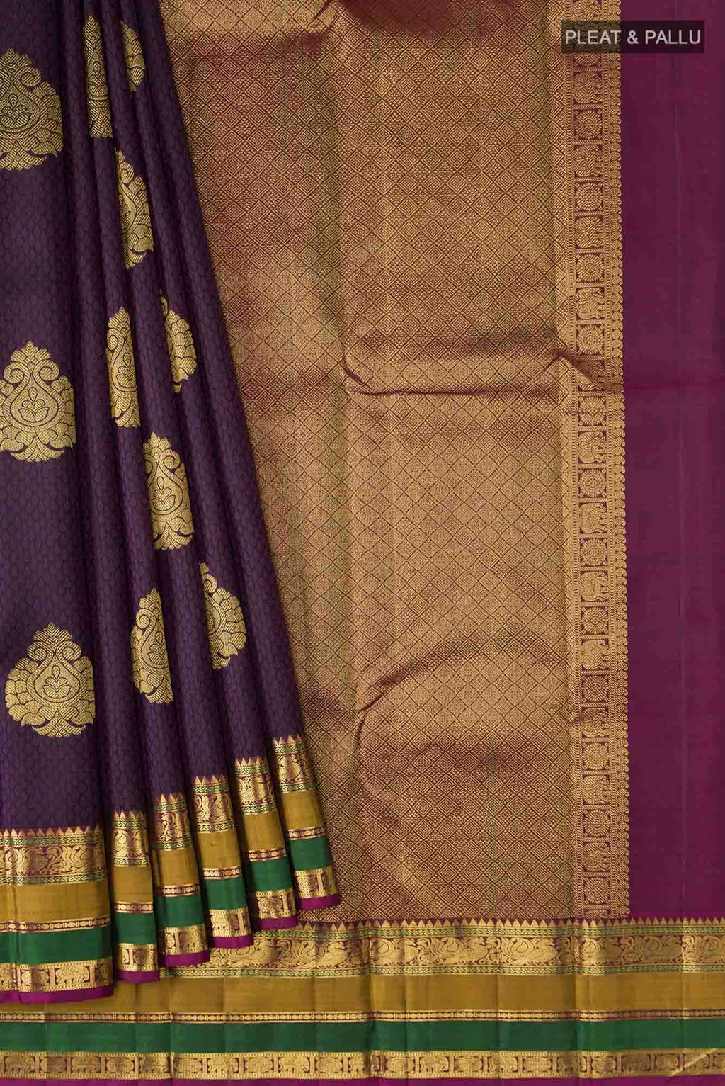 Black Kanchipuram Silk Saree