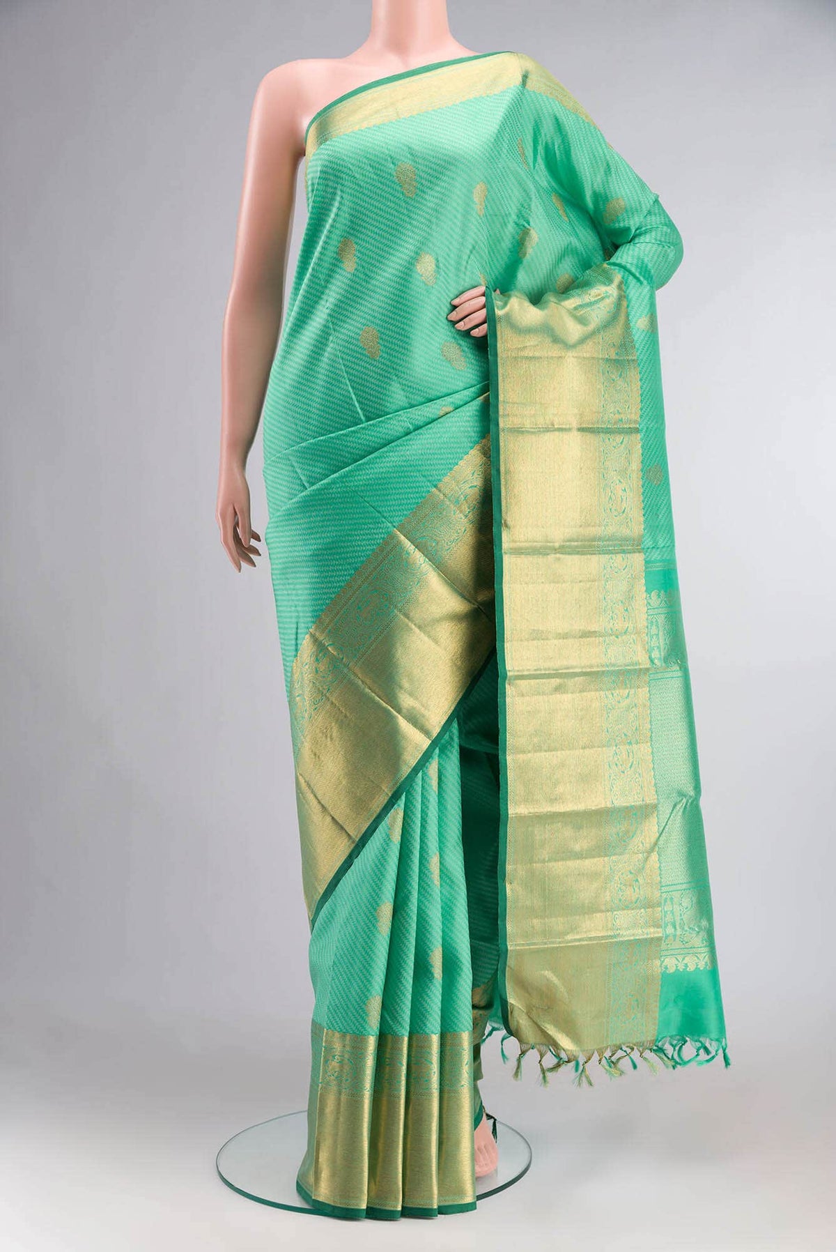 Sea Green Kanjivaram Silk Saree