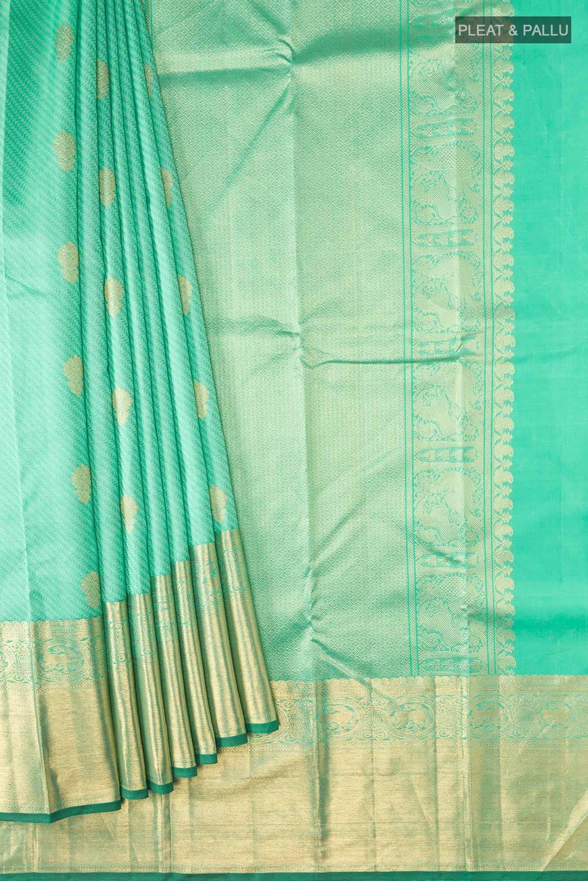 Sea Green Kanjivaram Silk Saree