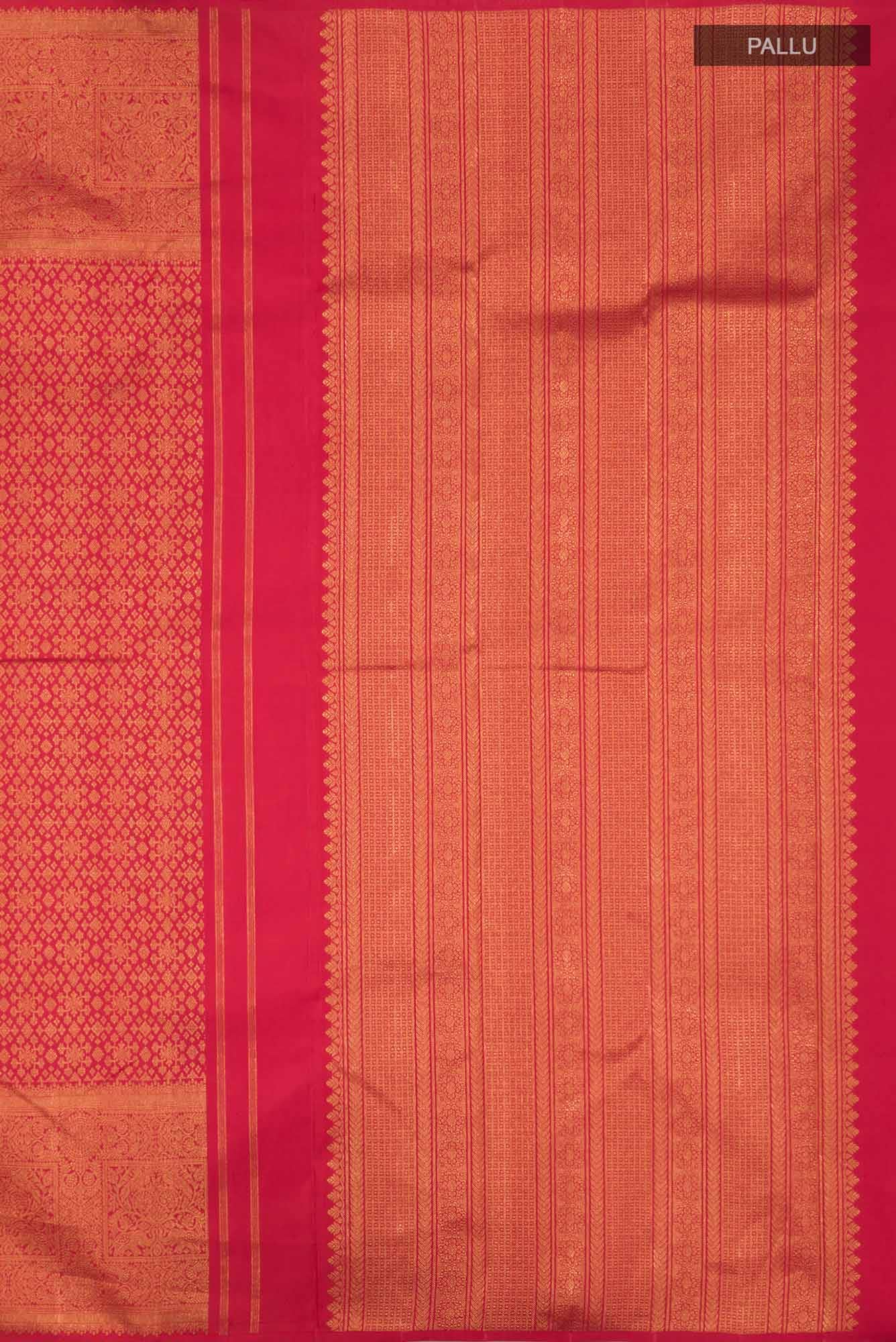 Orange Kanchipuram Silk Saree