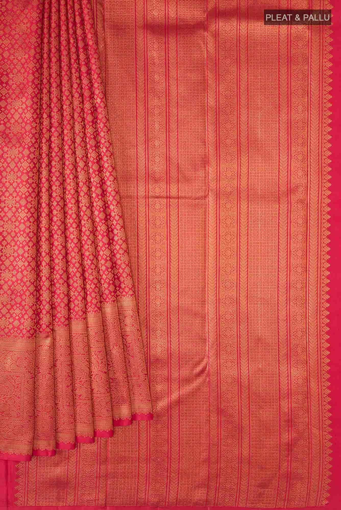 Orange Kanchipuram Silk Saree