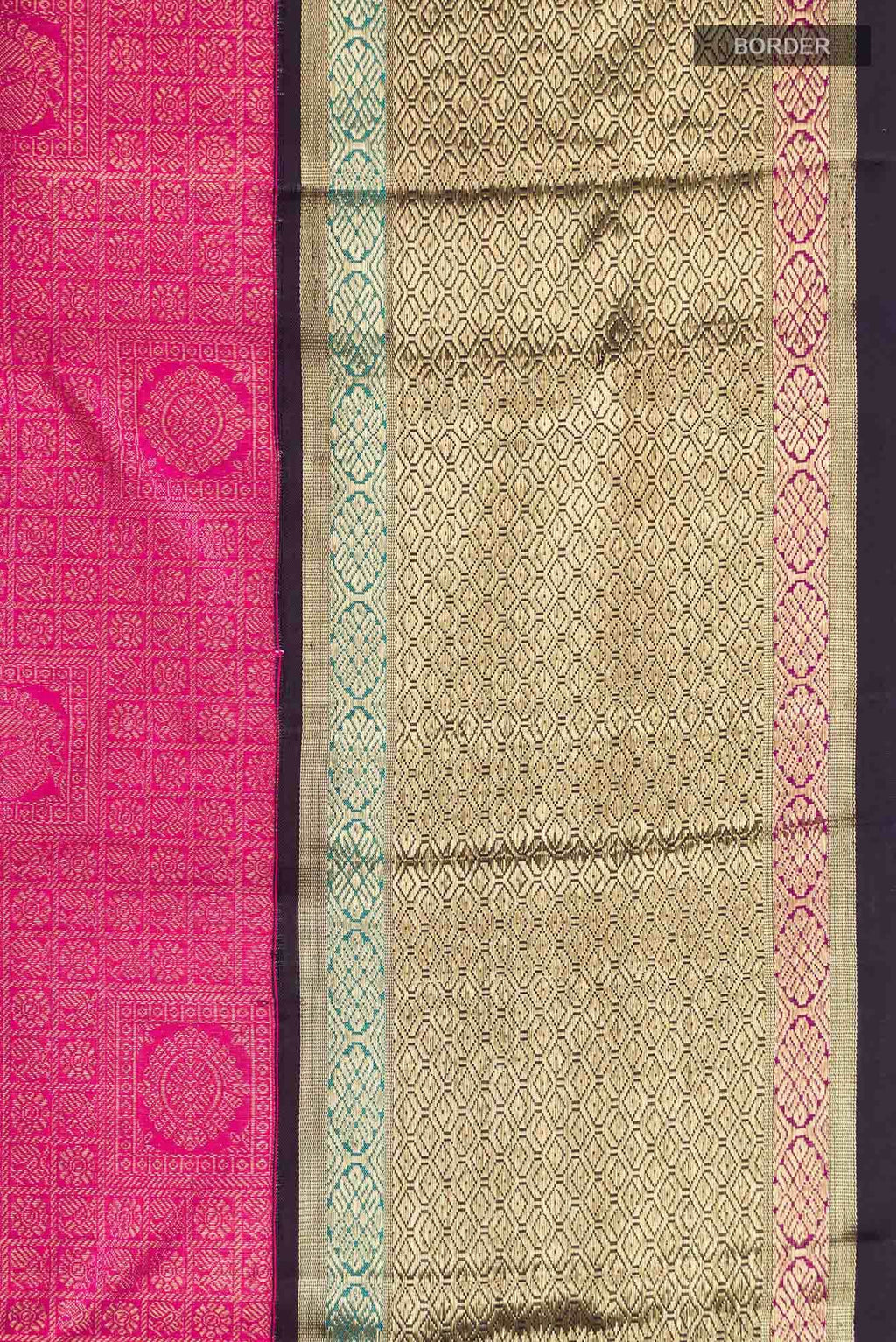 Pure Silk Pure Zari Pink Kanchipuram Saree