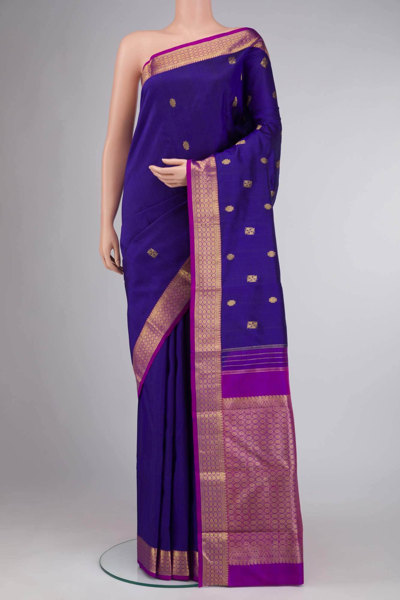 Blue Kanchipuram Silk Saree