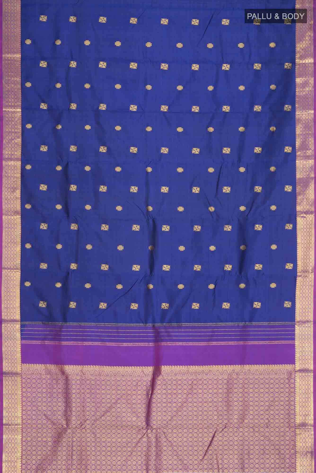 Blue Kanchipuram Silk Saree