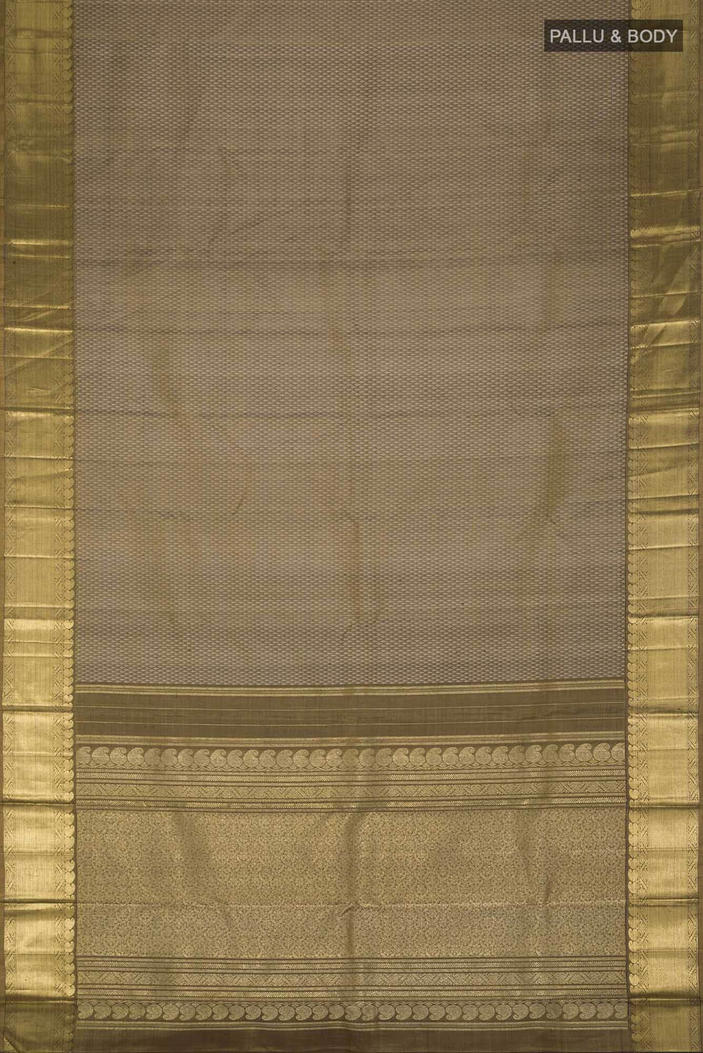 Pure Silk Pure Zari Mehandi Green Kanchipuram Saree