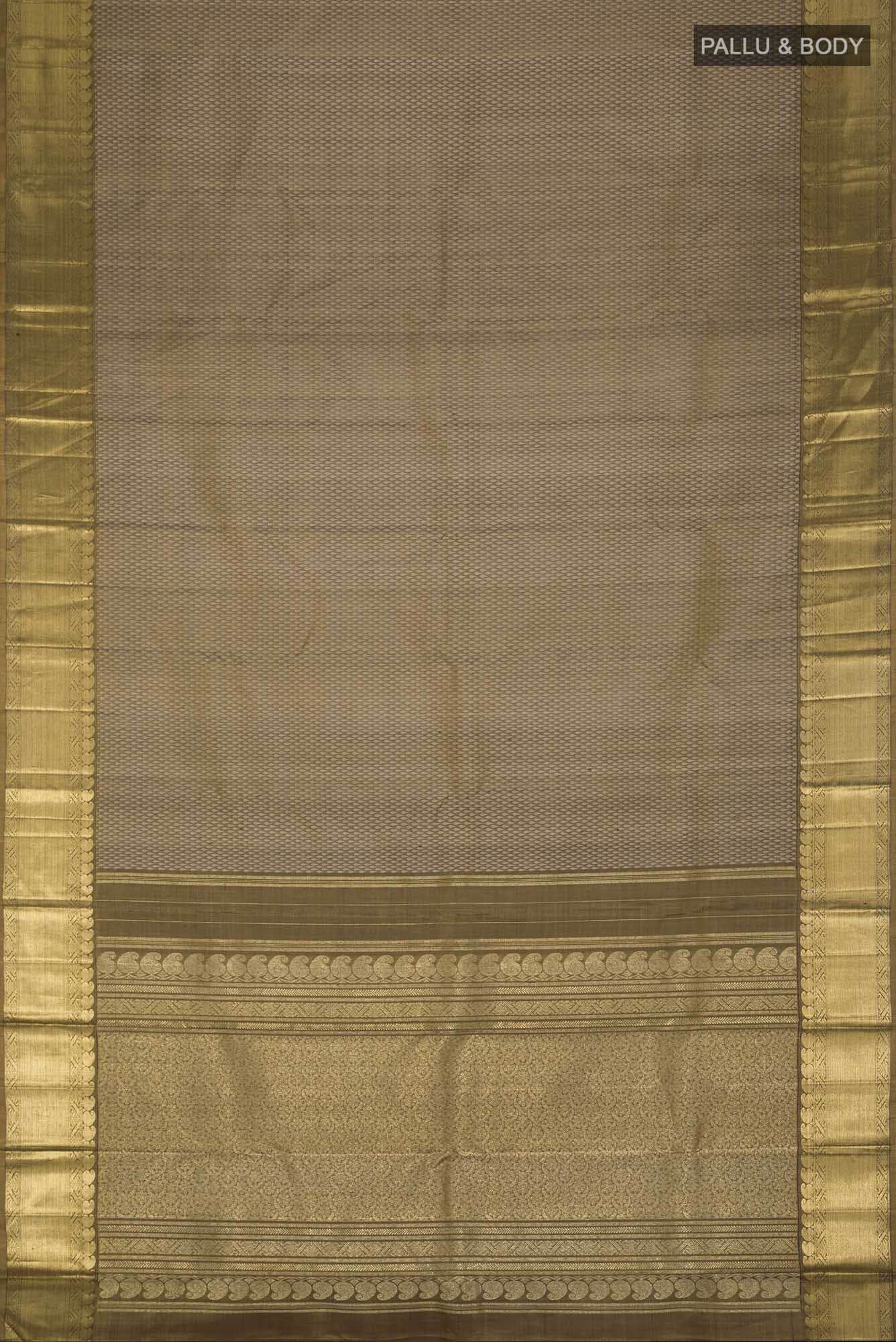 Pure Silk Pure Zari Mehandi Green Kanchipuram Saree