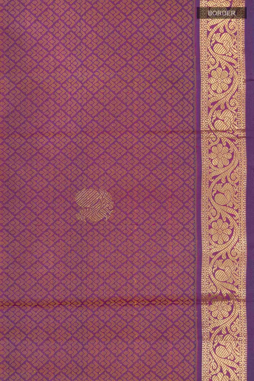 Pure Silk Pure Zari Lavender Kanchipuram Saree