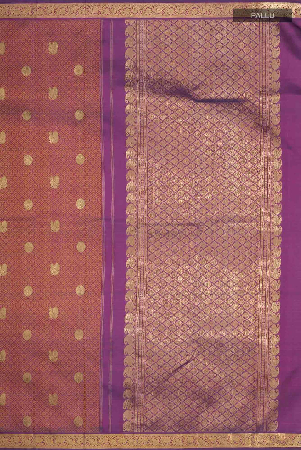 Pure Silk Pure Zari Lavender Kanchipuram Saree
