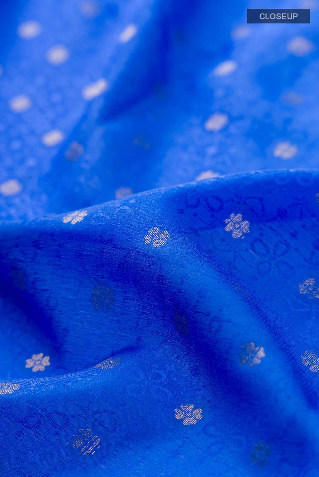 Blue Crepe Saree