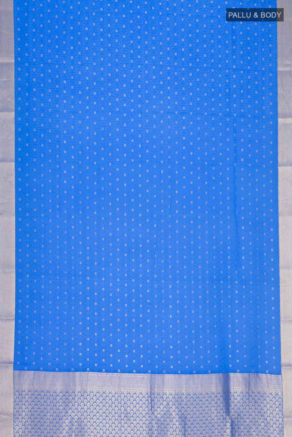 Blue Crepe Saree