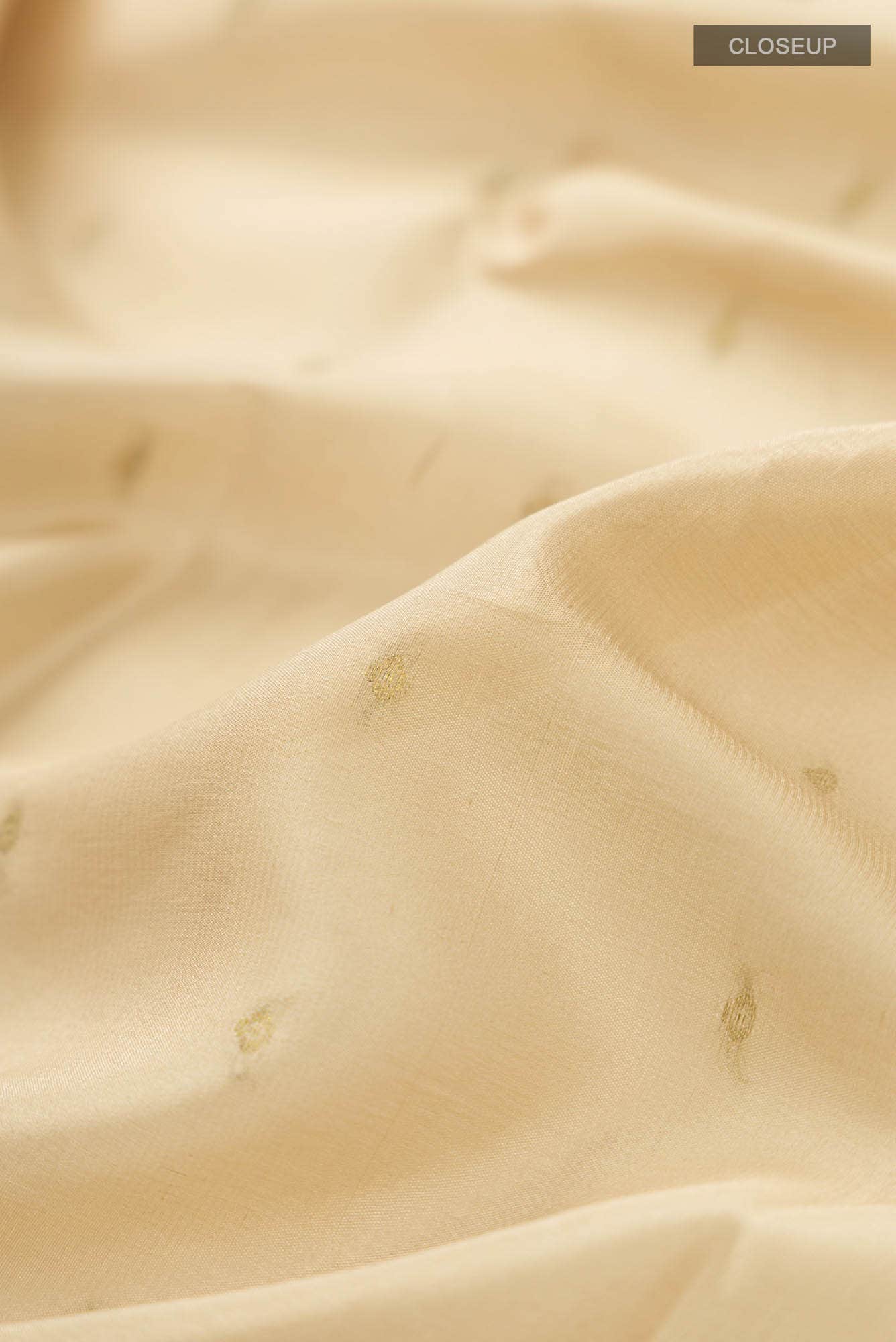 Beige Crepe Saree