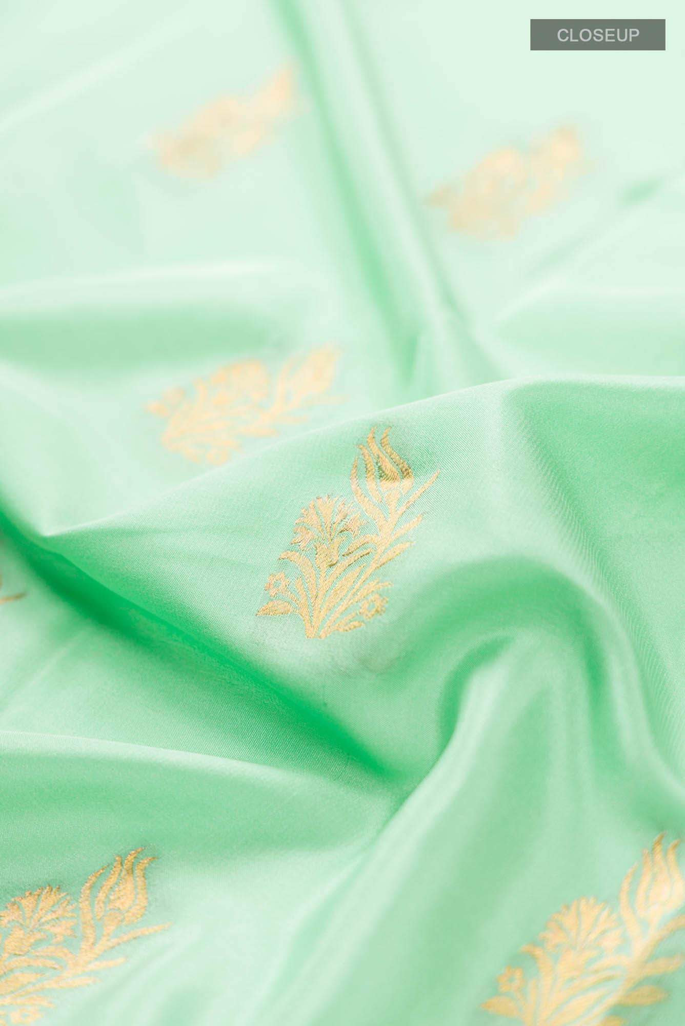 Green Crepe Saree