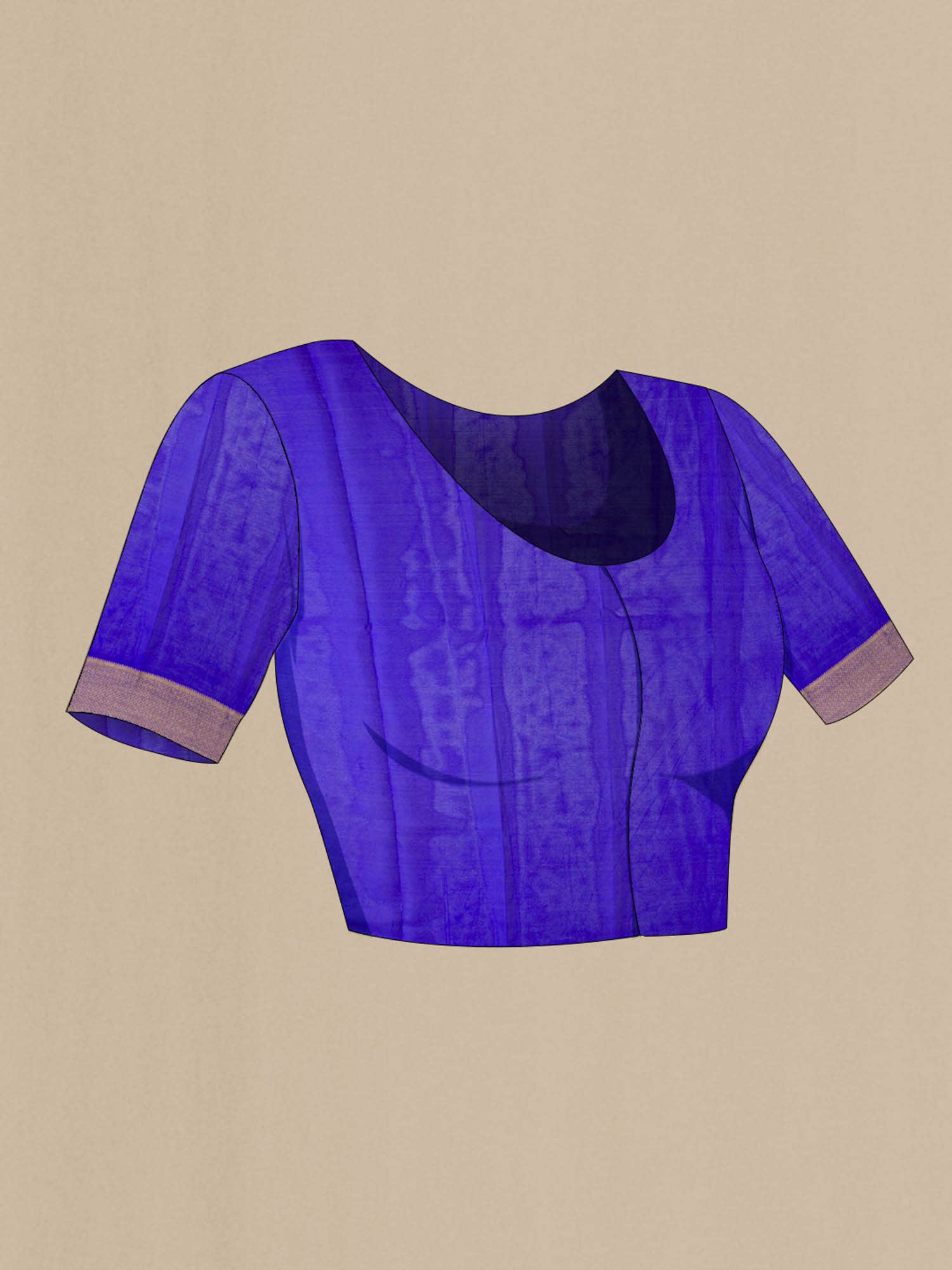 Blue Crepe Saree