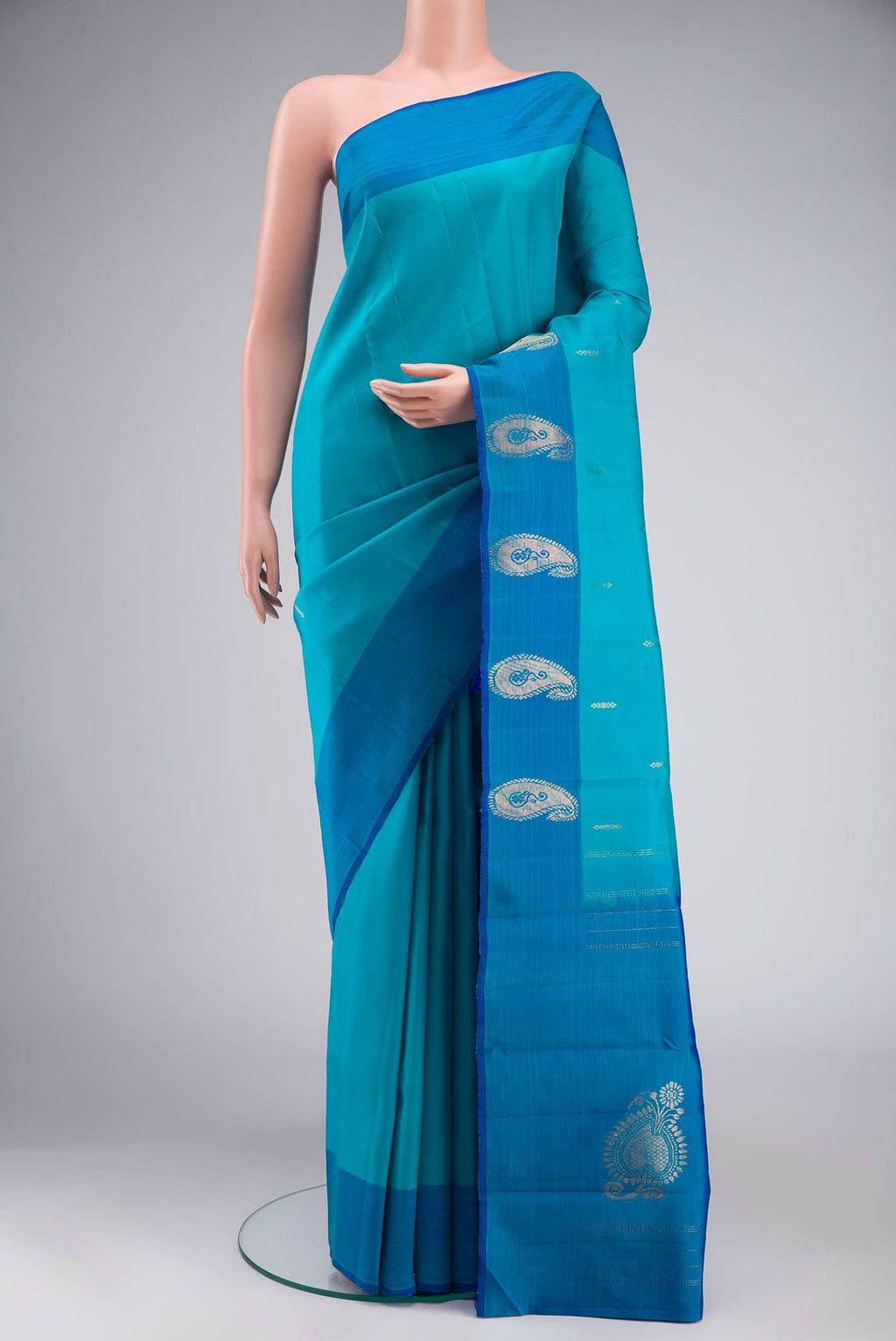 Blue Kanchipuram Silk Saree