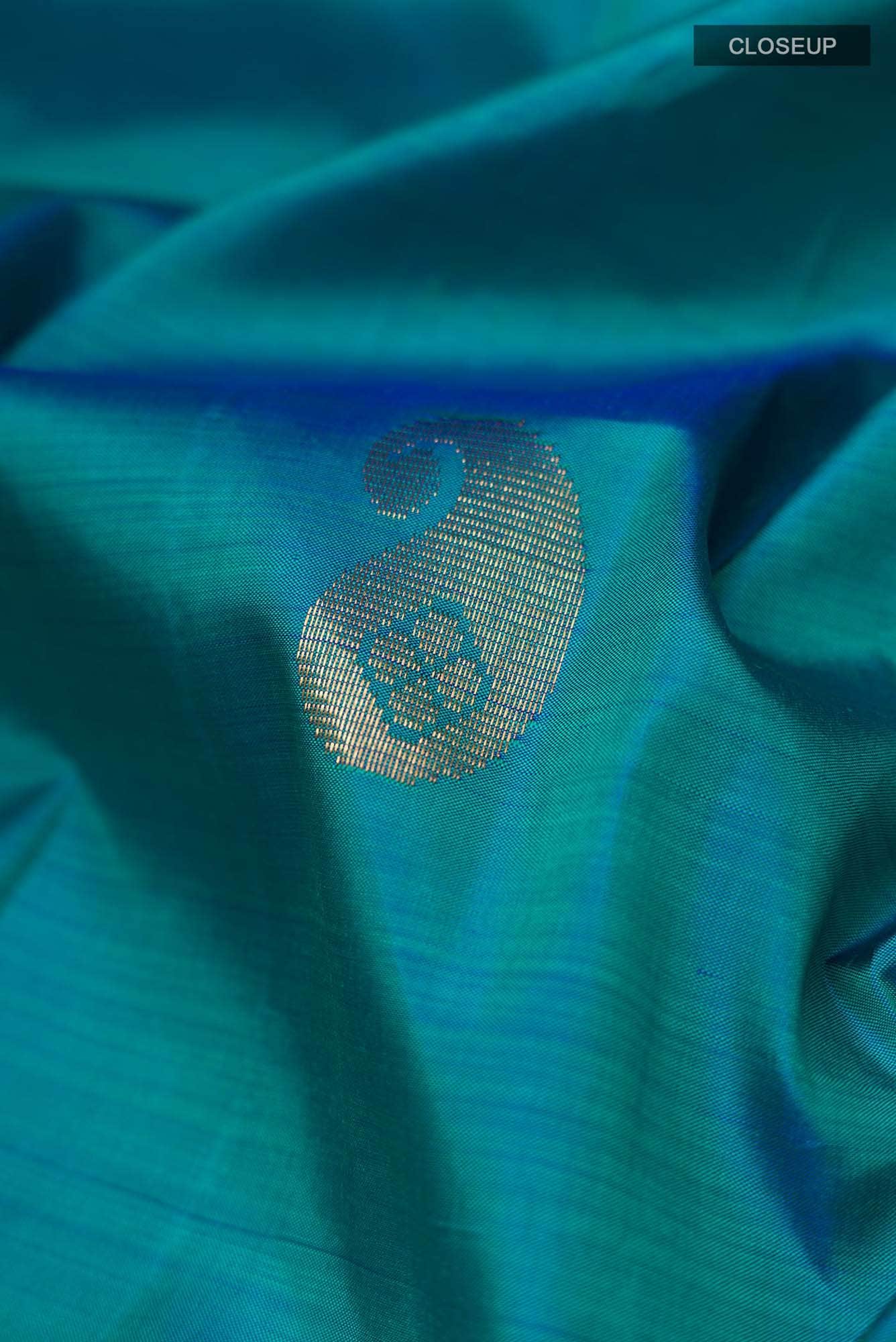Blue Kanchipuram Silk Saree