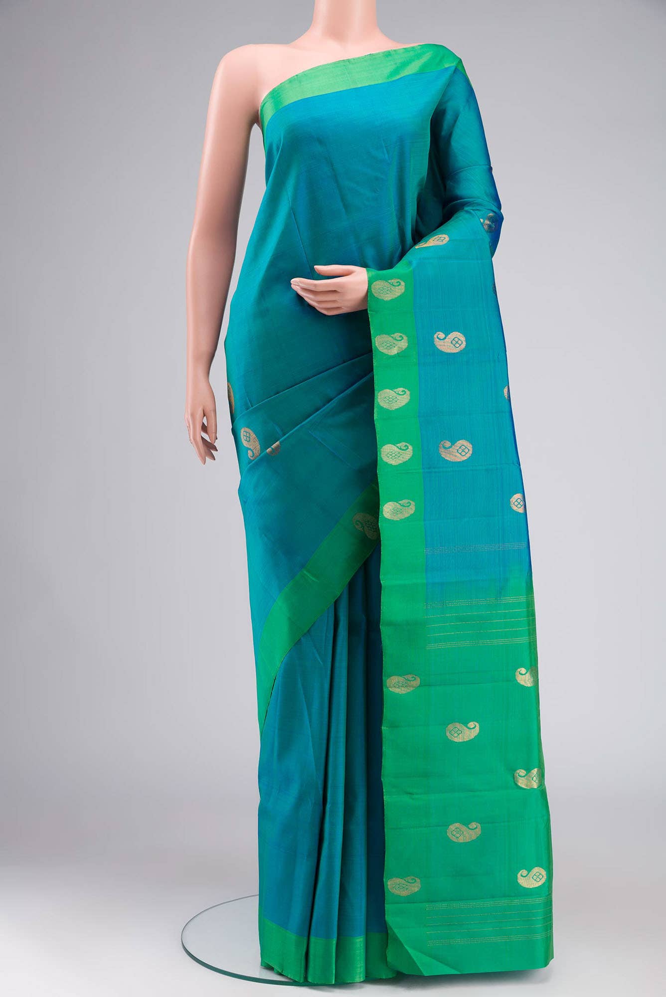 Blue Kanchipuram Silk Saree