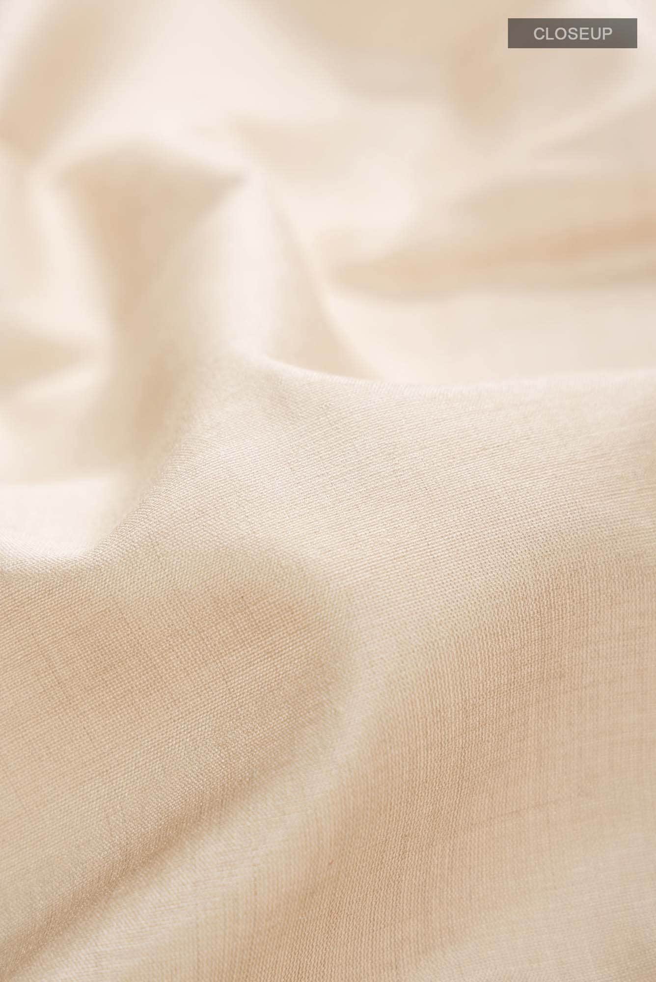 Cream Tussar Silk Saree