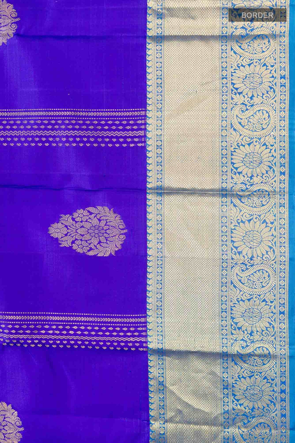 Blue Kanchipuram Silk Saree