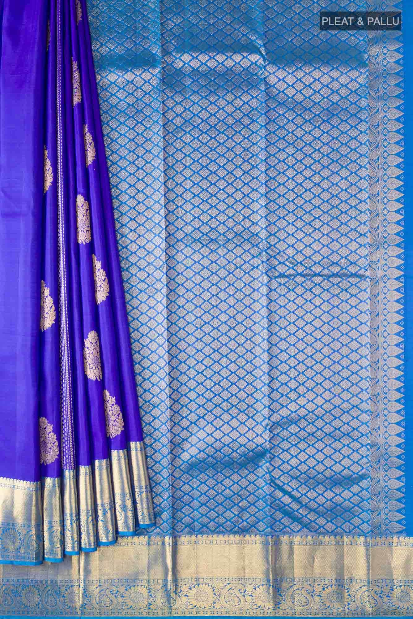 Blue Kanchipuram Silk Saree