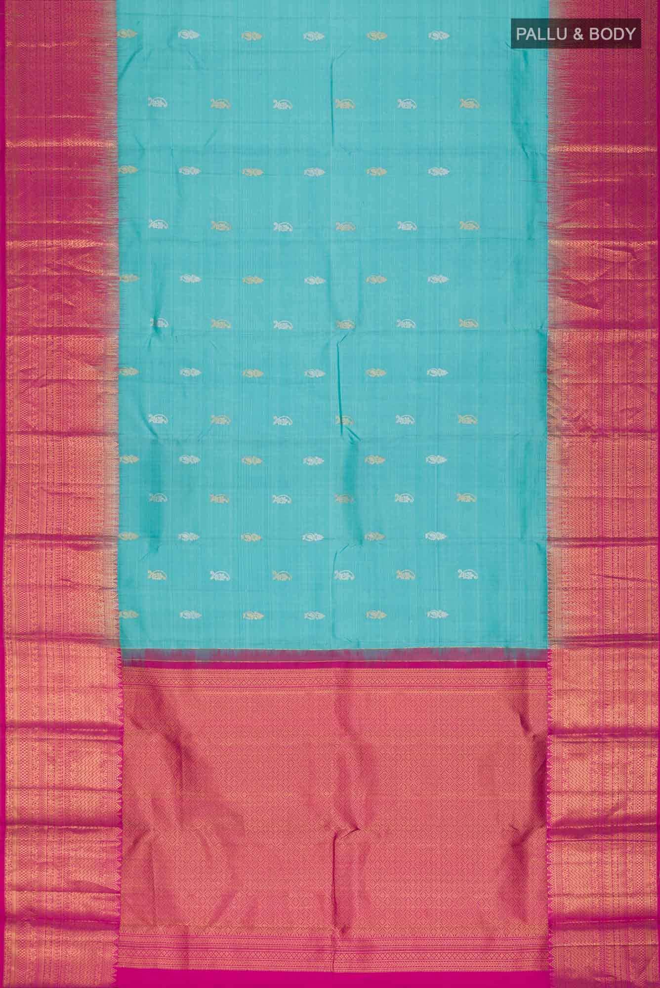 Blue Kanchipuram Silk Saree