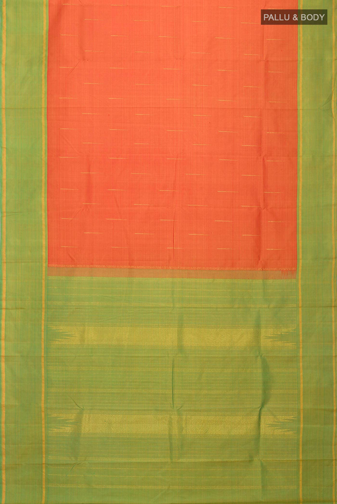 Orange Kanchipuram Silk Saree