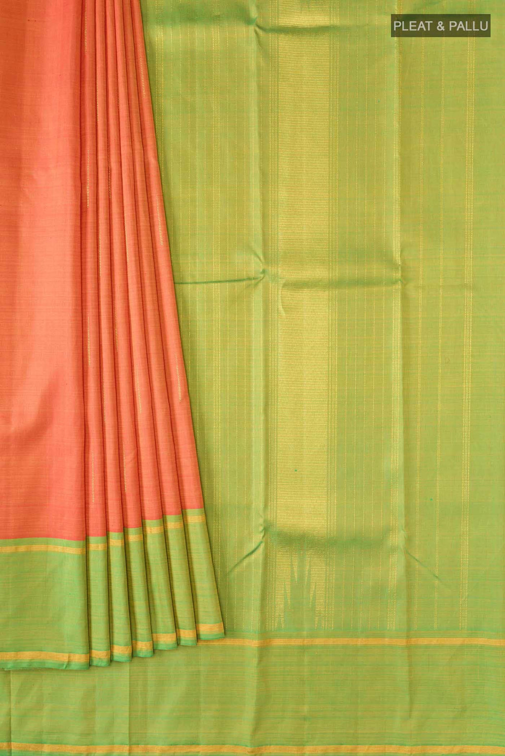 Orange Kanchipuram Silk Saree