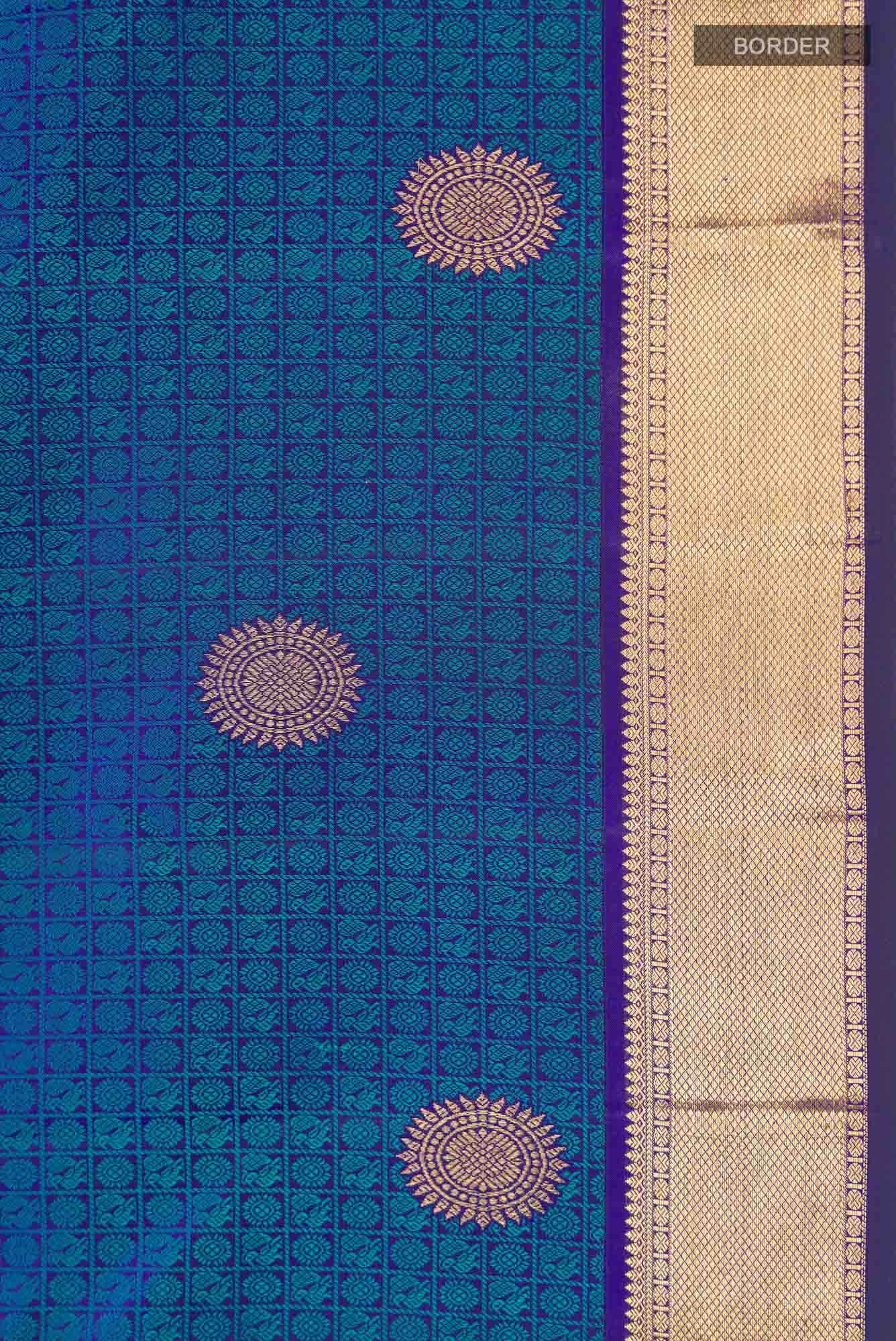 Blue Kanchipuram Silk Saree
