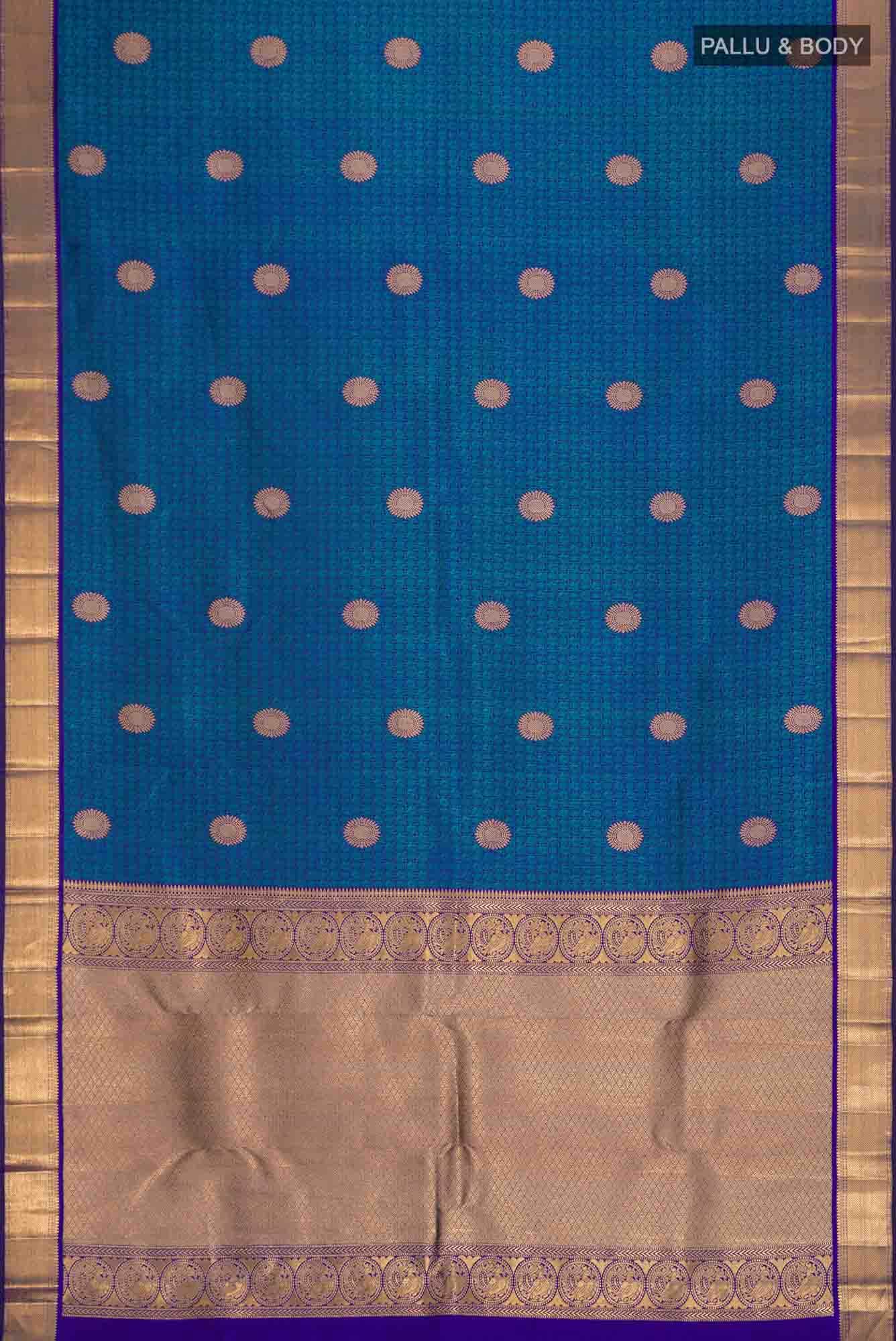 Blue Kanchipuram Silk Saree