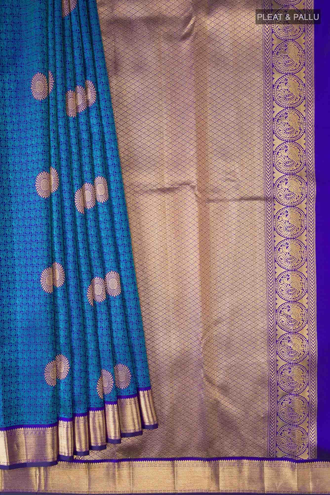 Blue Kanchipuram Silk Saree