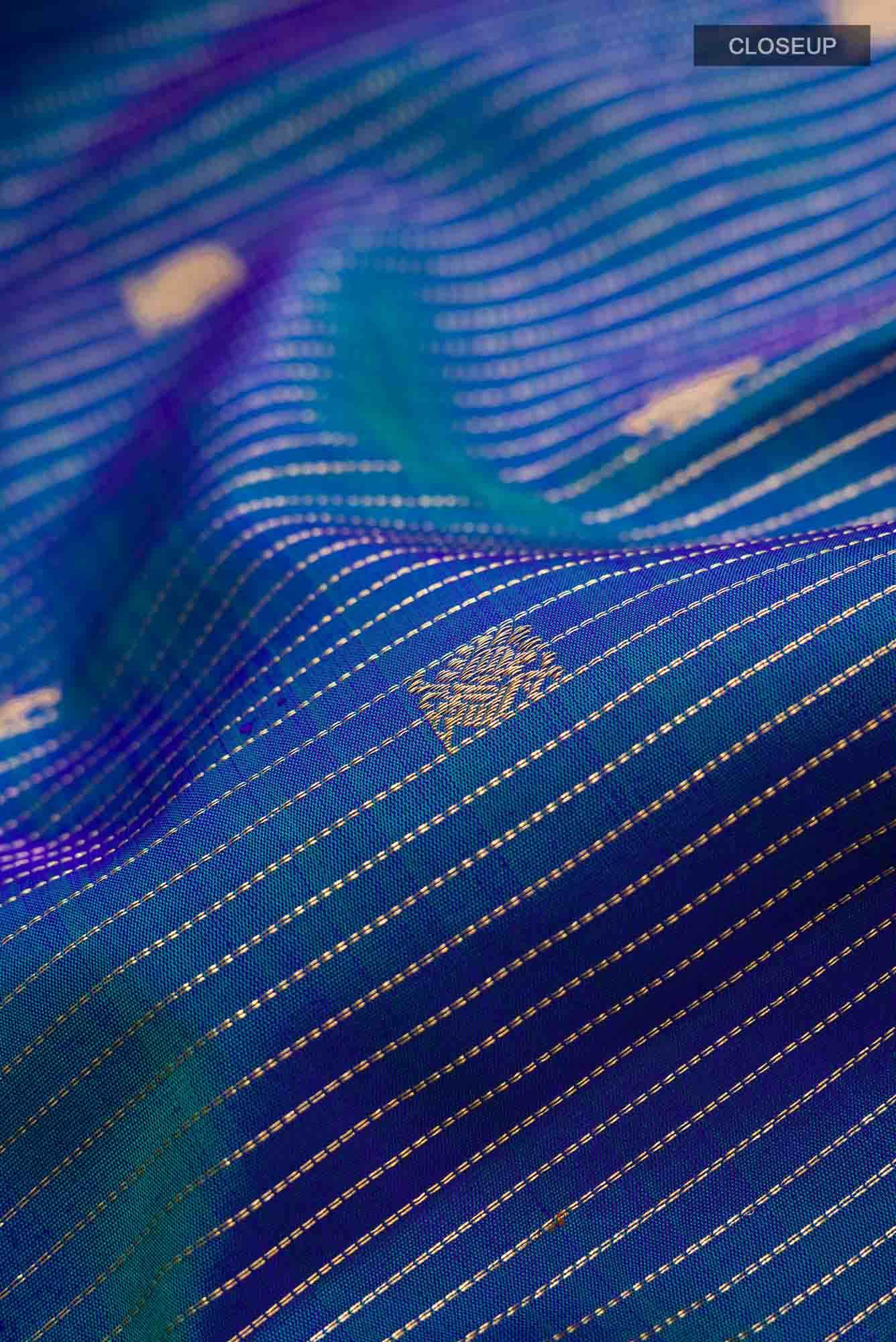Blue Kanchipuram Silk Saree