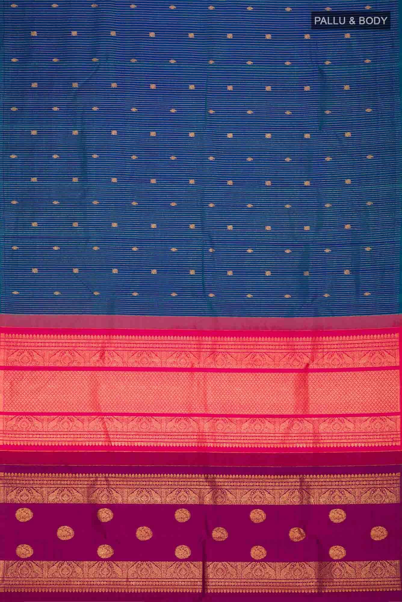 Blue Kanchipuram Silk Saree