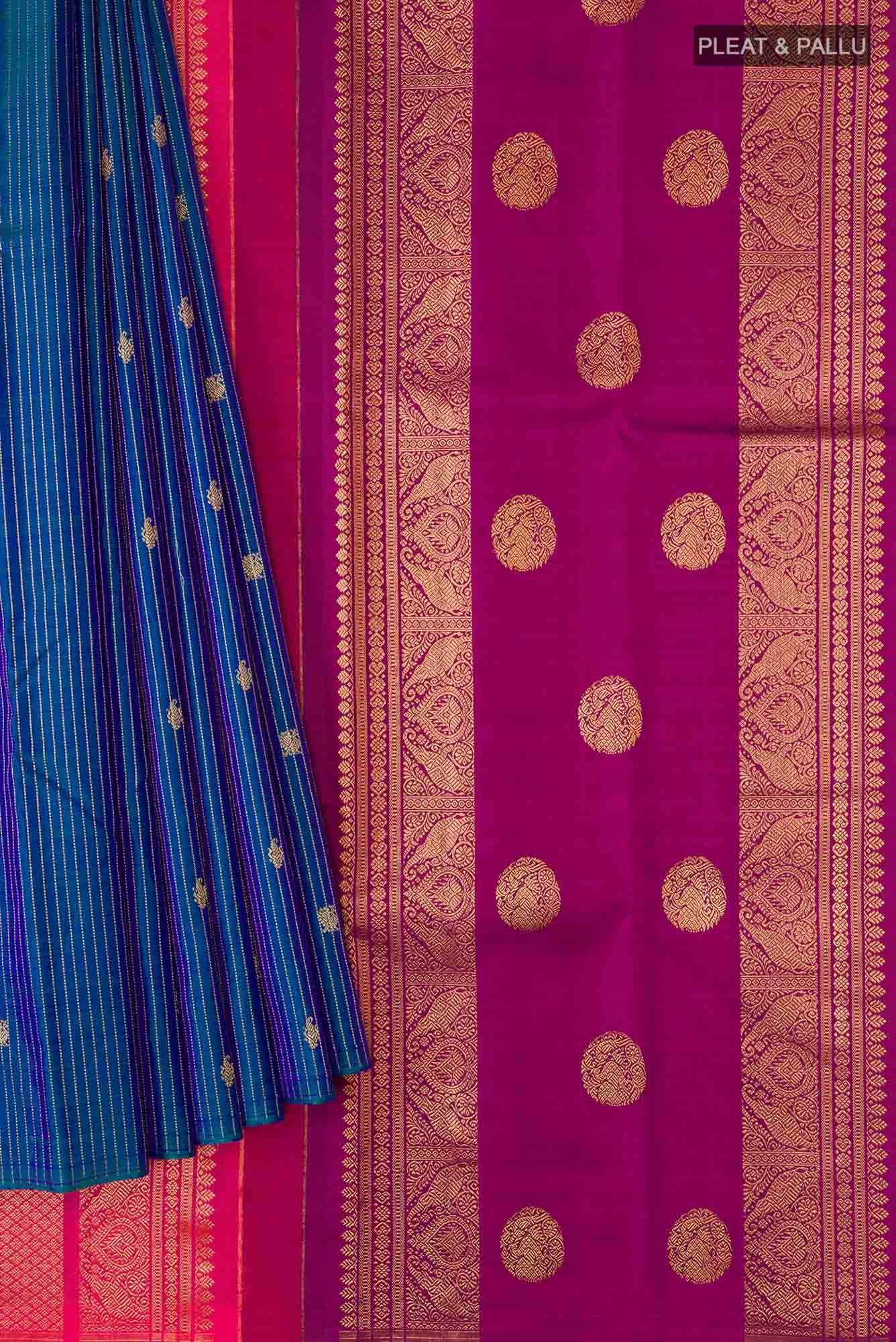 Blue Kanchipuram Silk Saree