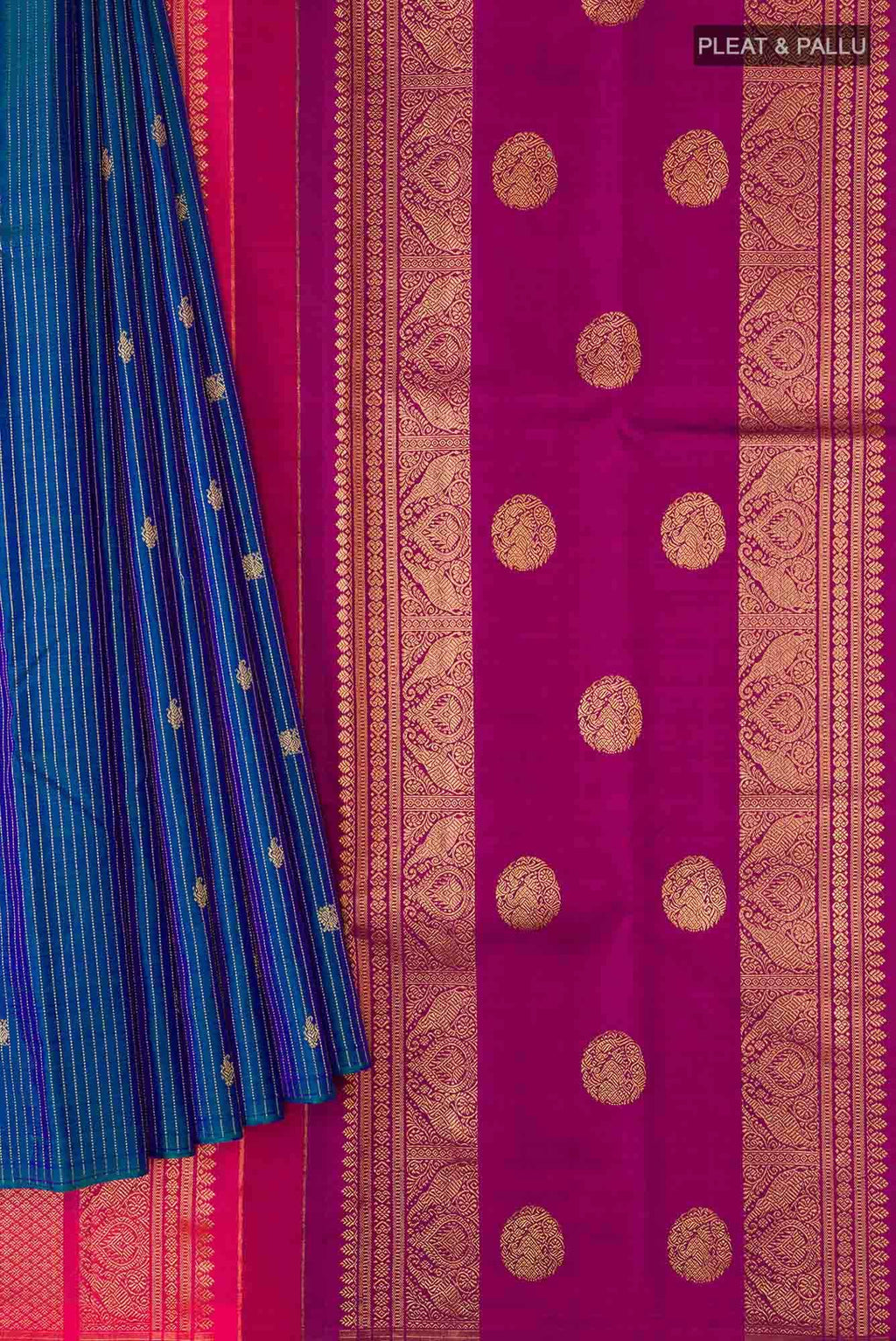 Blue Kanchipuram Silk Saree
