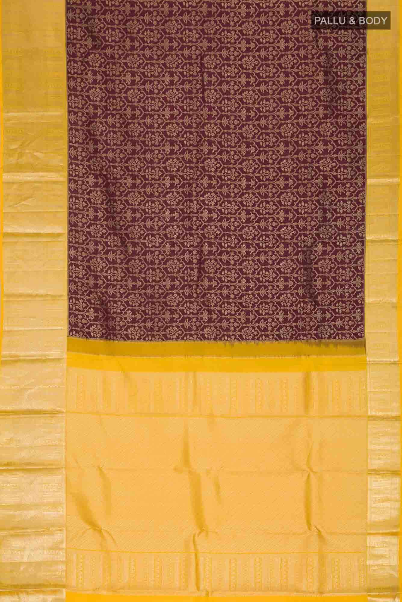 Brown Kanchipuram Silk Saree