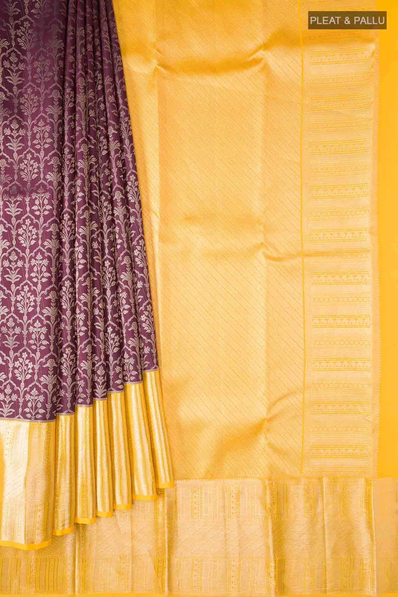 Brown Kanchipuram Silk Saree