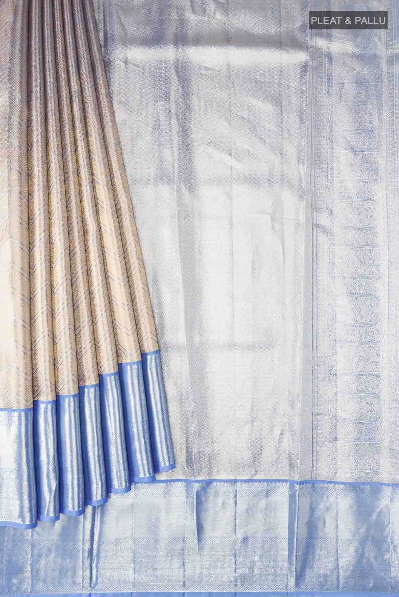 Blue Kanchipuram Tissue Silk Saree