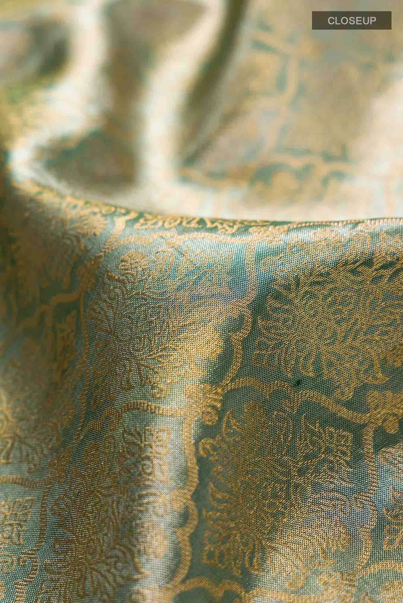 Green Kanchipuram Tissue Silk Saree