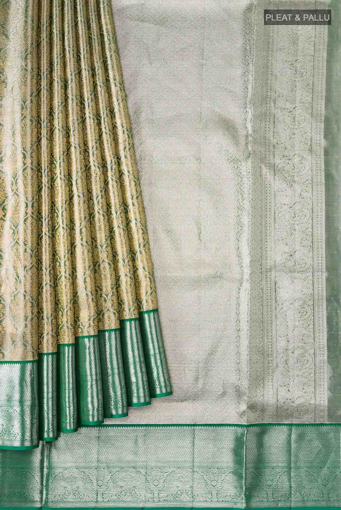Green Kanchipuram Tissue Silk Saree