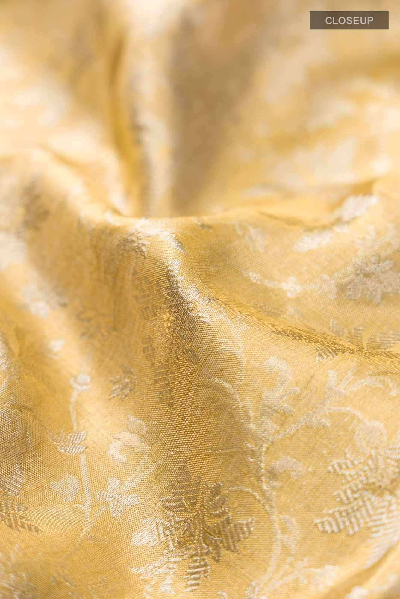 Gold Kanchipuram Tissue Silk Saree