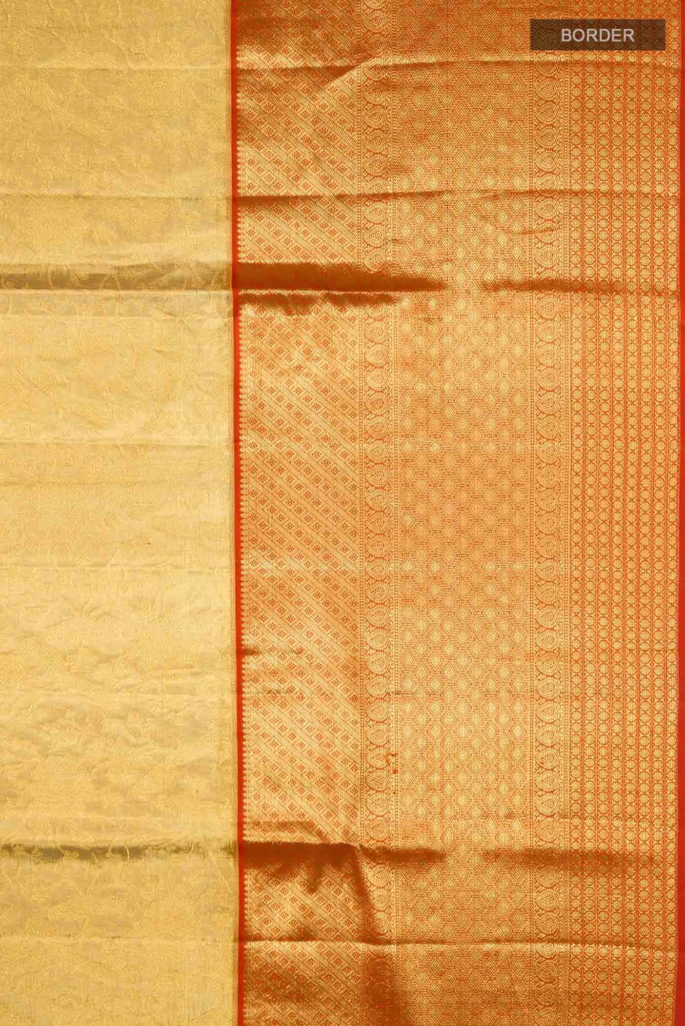 Golden Kanchipuram Tissue Silk Saree